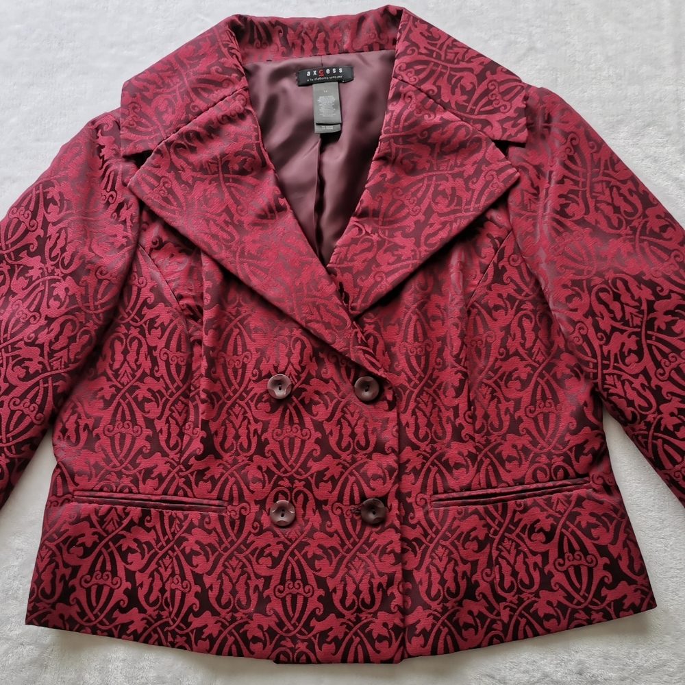 Vintage Axcess Raspberry Velvet Jacket